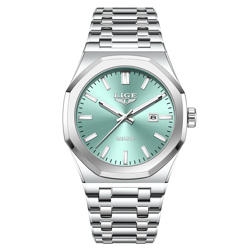 

LIGE Luxury Quartz Business Wristwatch Classic Luminous Man Watch Fashion Calendar Waterproof Stainless Steel Watches for Men