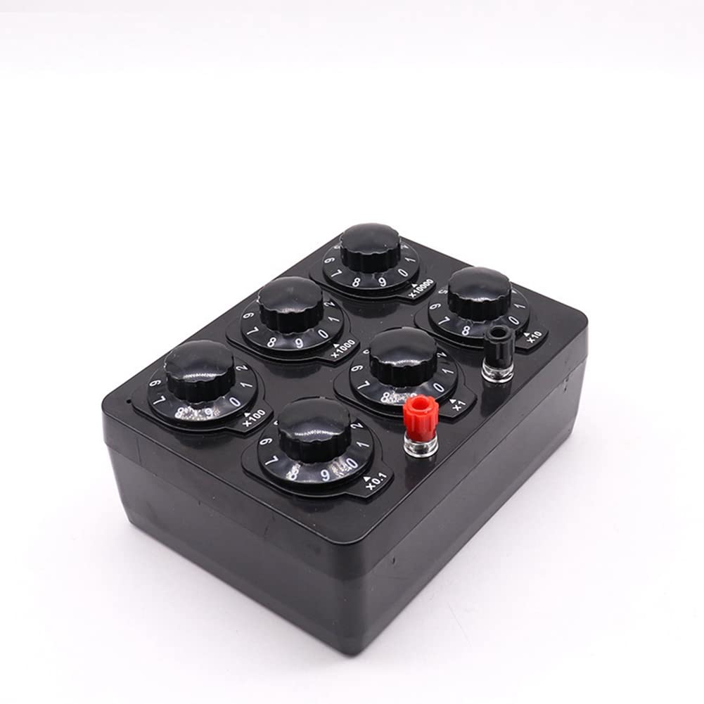 Ahvqevn 0-99999.9 Ohm Simple Resistor Box, Precision Variable Decade Resistor, Educational Aid, Educational Resistor Box