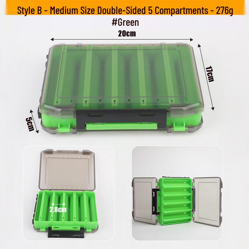 Zweischichtige doppelseitige Angelköder-Aufbewahrungsbox