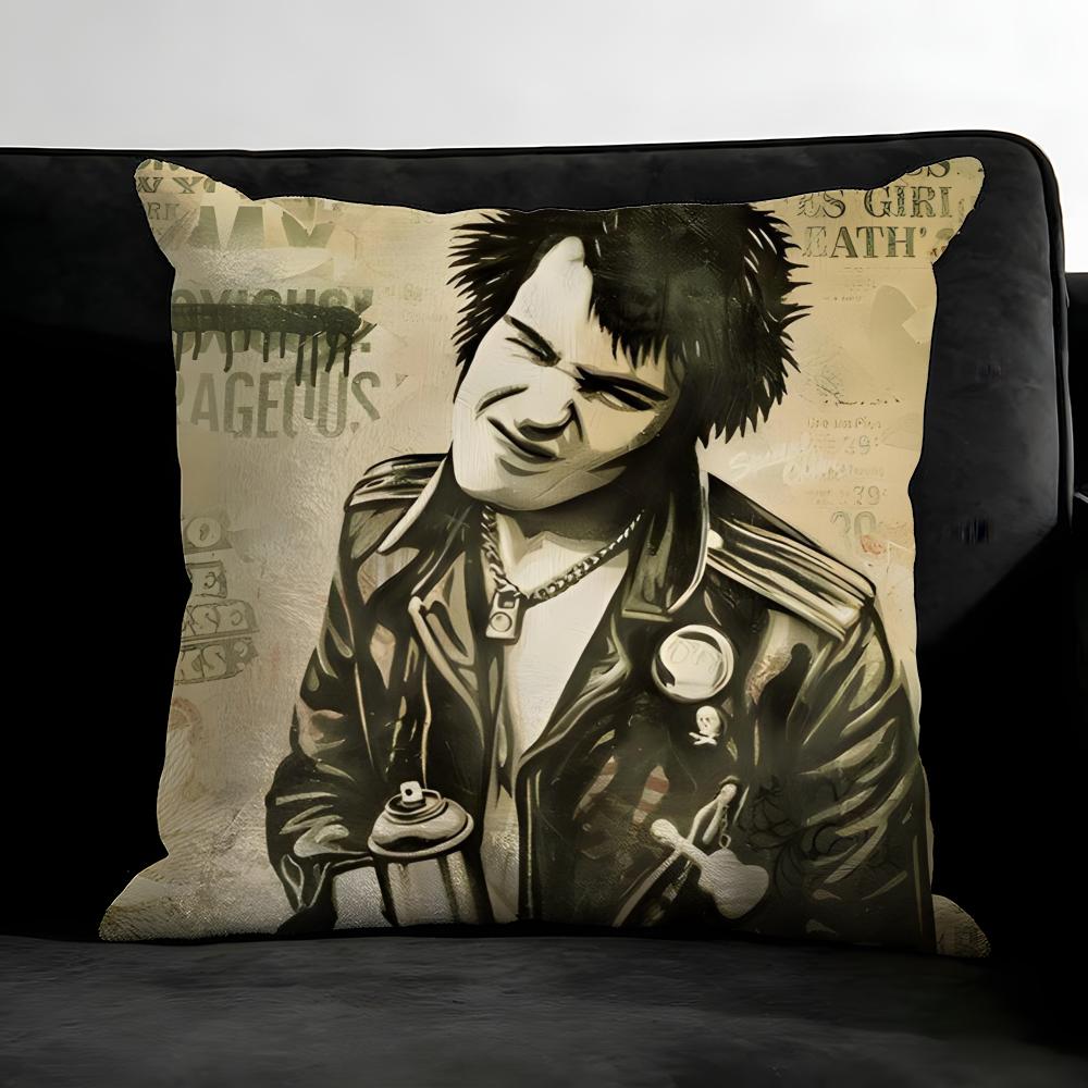 S-Sex Pistolss Band Cushion Cover Pillowcase Ultra Soft Skin Friendly Fabric Cloud Like Comfort & Concealed Zipper