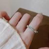 Fashion Vintage Colorful Natural Beaded Ring for Women Fashion Party Finger Elastic Ring Simple Design Jewelry Party Gift