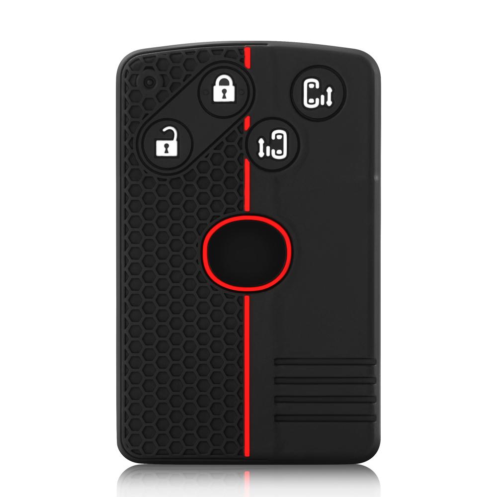 

Силиконовый чехол для автомобильного ключа, защитная оболочка, резиновая сумка-держатель для Mazda 5 6 CX-7 CX-9 RX8 MX5 Miata4, кнопки, бесключевой держатель чёрный