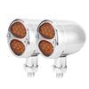 Motorcycle LED Turn Signal Light Brake Lamp Metal   Blinker Flashers 12V 4 Wires
