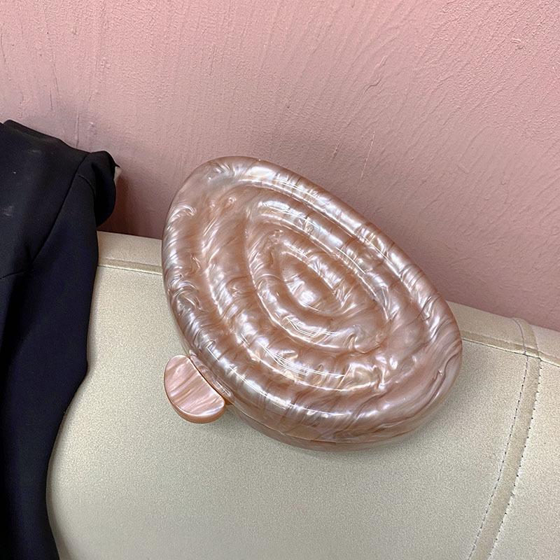 

New threaded shell acrylic bag, simple dinner bag, one shoulder oblique span banquet clutch bag