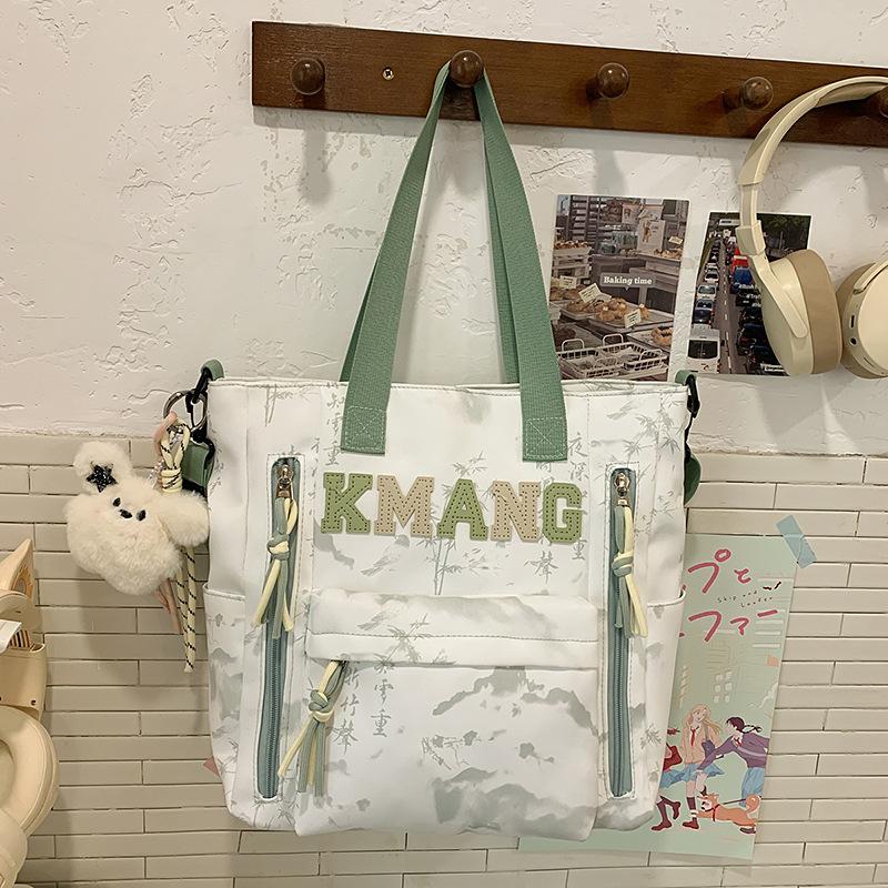 Schoolbag ink painting national style schoolbag female junior high school students high value large capacity high school students backpack male