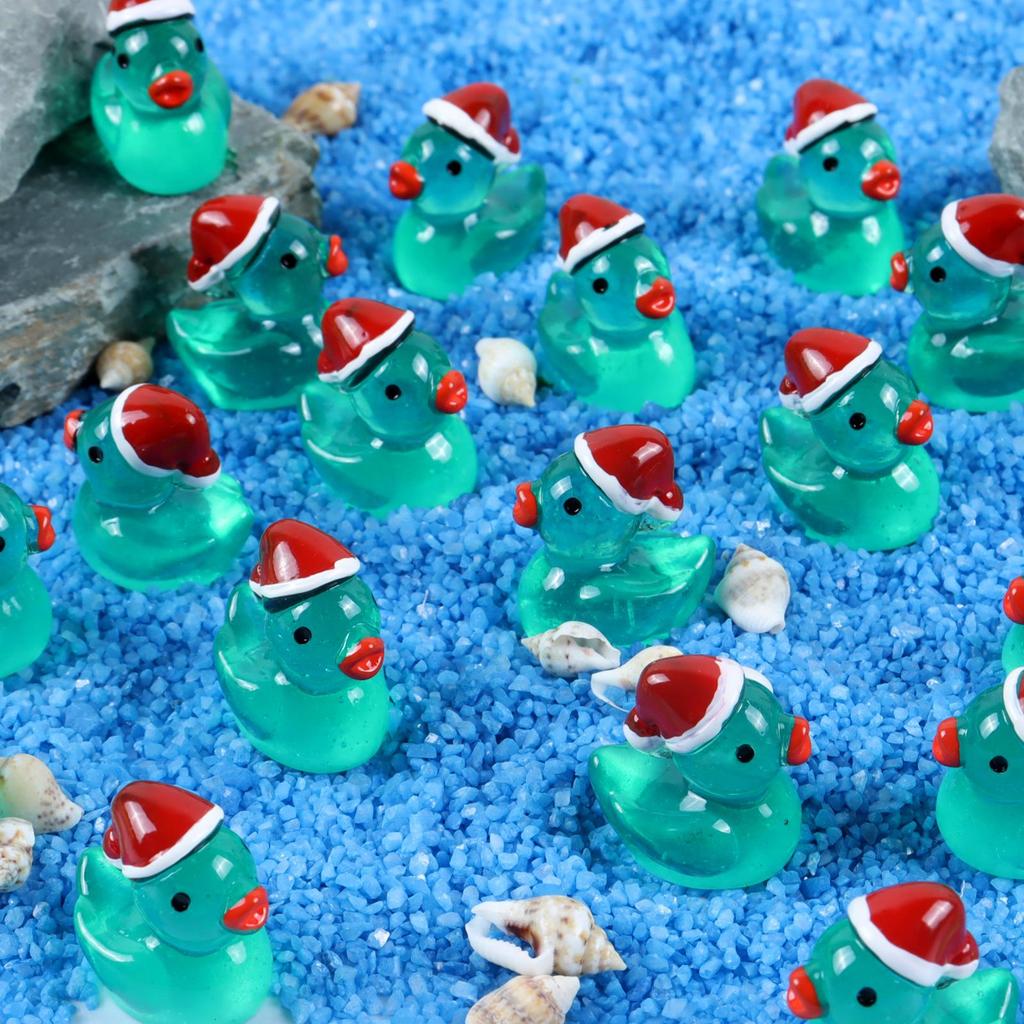 Luminous Christmas Mini Yellow Duck Resin Ornament