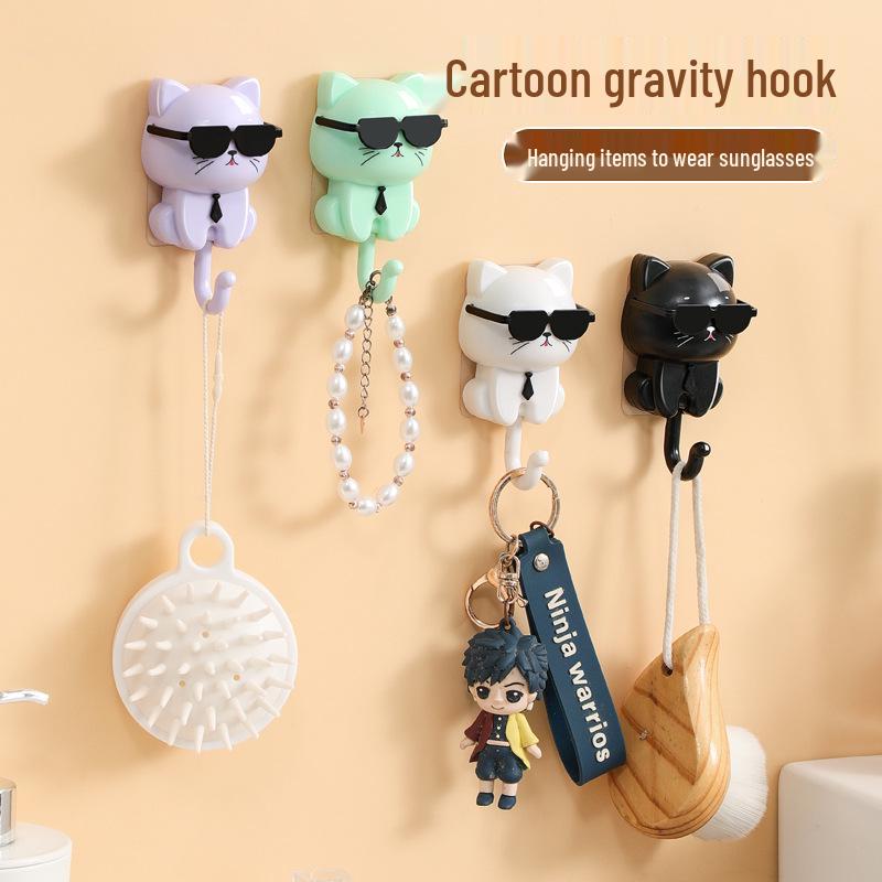 Creative Cat Wink Adhesive Hook for Clothes, Hats, and Sundries