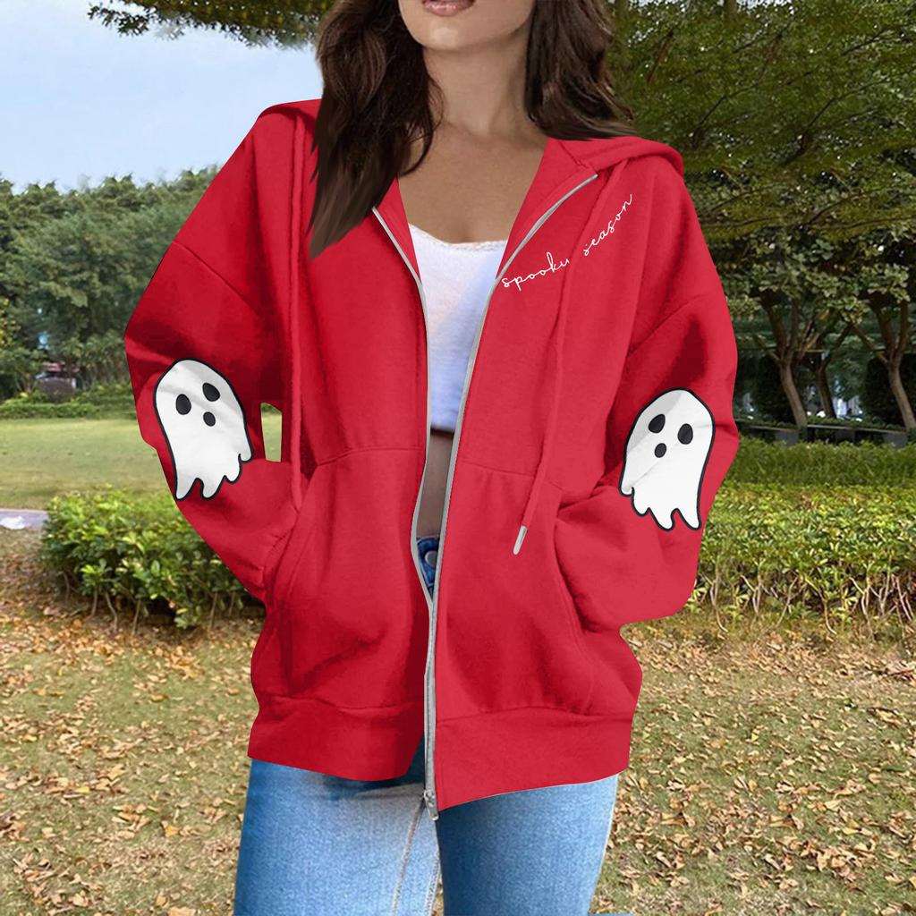 Women's Fashion Casual Long Sleeve Solid Color Hooded Sweatshirt Tops