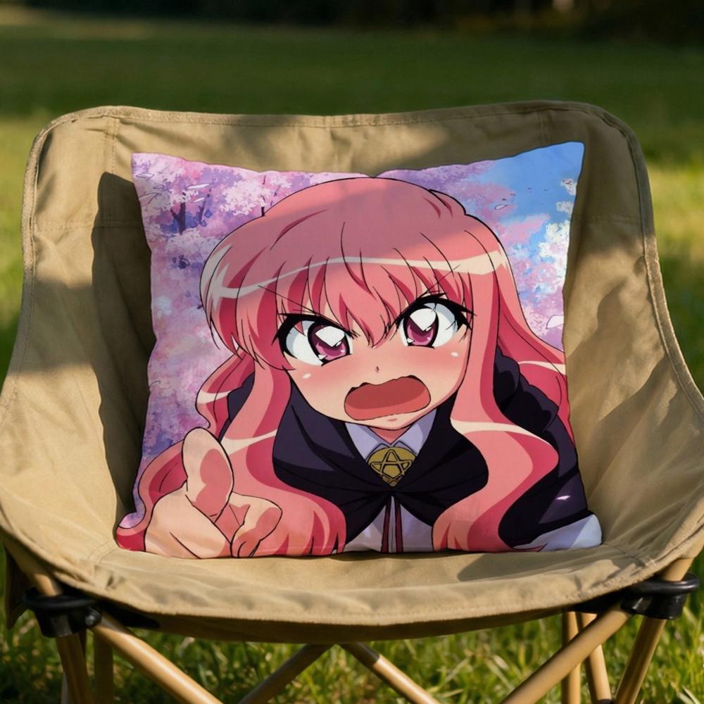 Anime ZZero no TTsukaima Cushion Cover Soft Reversible Durable Pillow Cover MultiScene Use for Home Car Daily Comfort