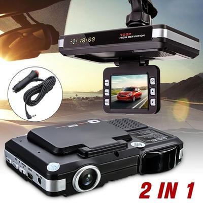 2 en 1 voiture DVR LCD écran Vision nuit caméra enregistreur Radar détecteur de vitesse
