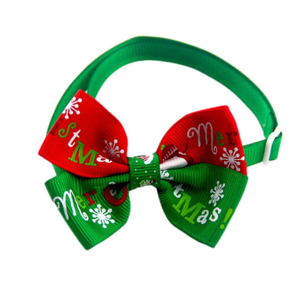 2X Pet Dog Cat Christmas Accessories Bowtie Adjustable Necktie Pet Collar Tie no1