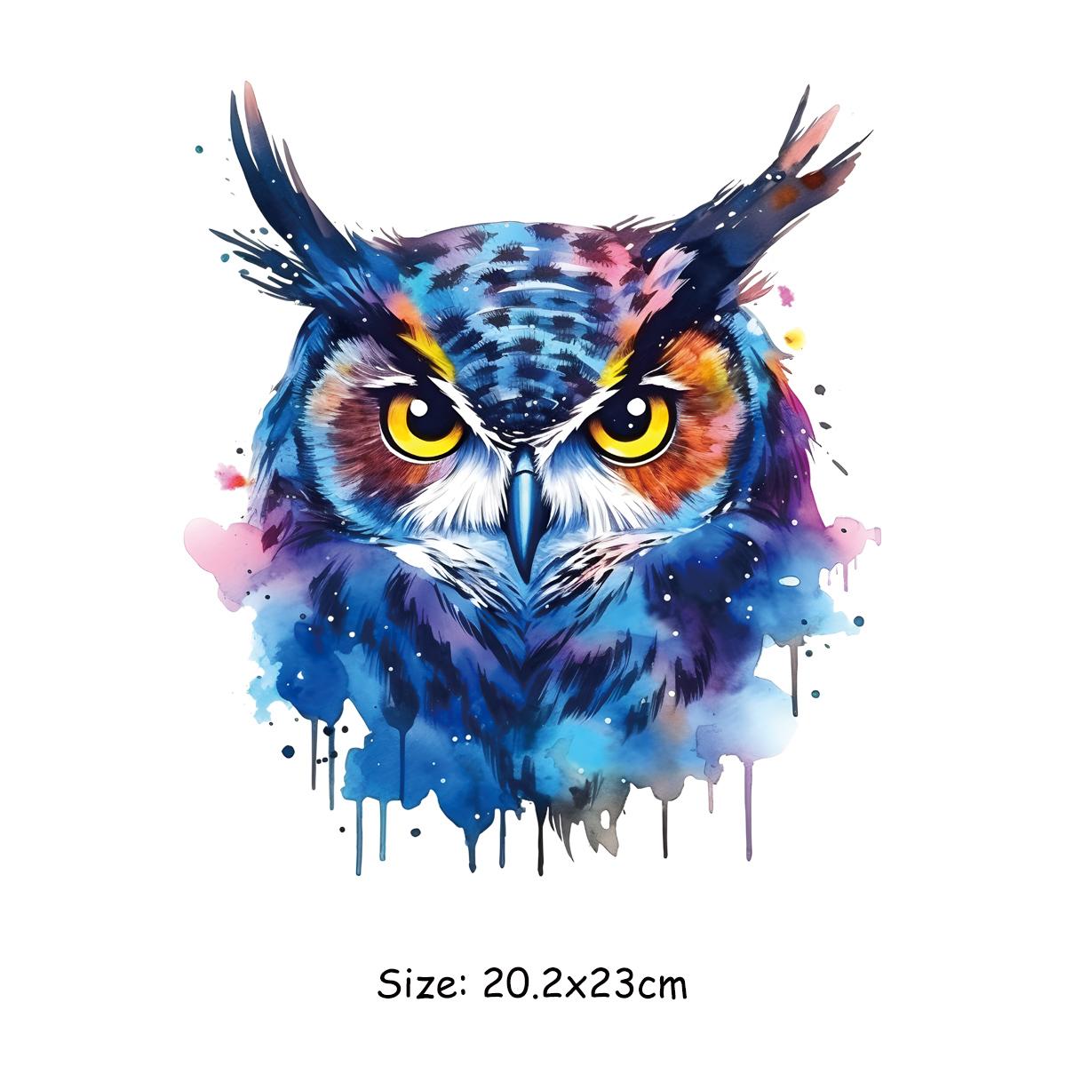 

Красивая Сова термопресс в полоску аксессуары «сделай сам», наклейка на джинсы, термопресс, аппликация, модная нашивка на одежду, винил