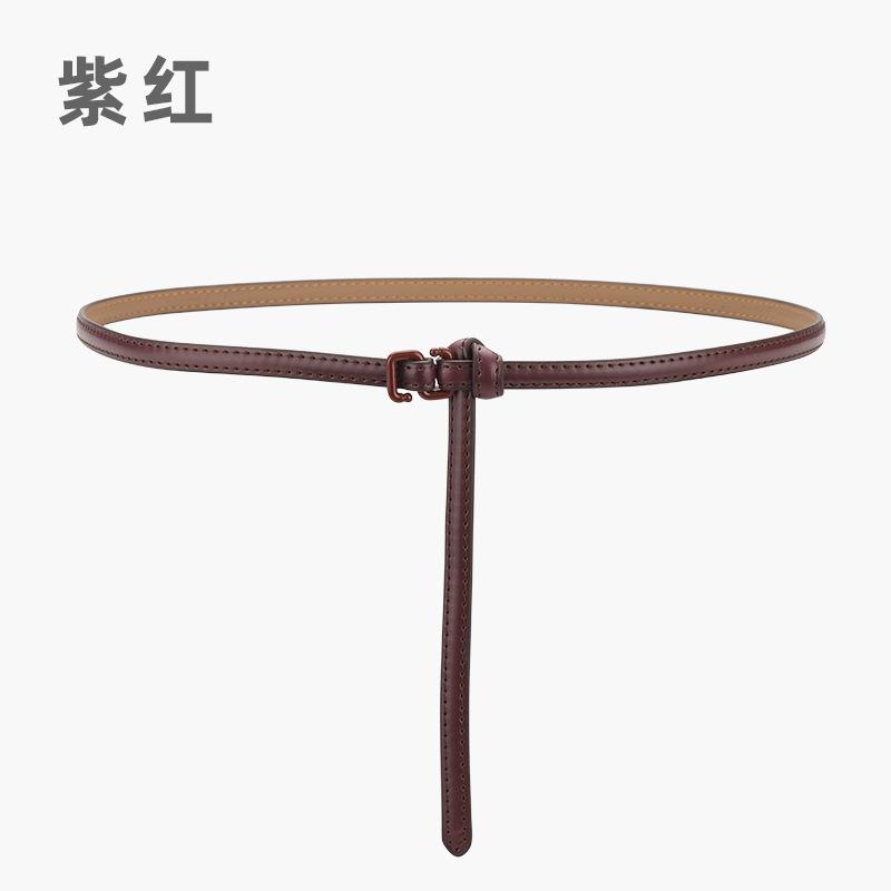

Ladies Knotted Belt, Belt Women S Waist Chain, Sweet Cowhide Women S Belt Matching 105cm