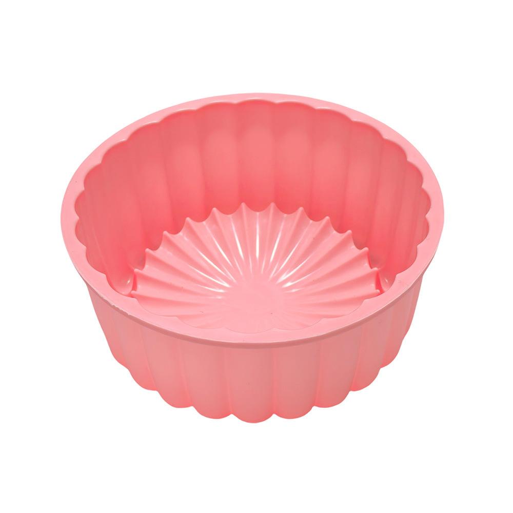 1PC Silicone Cake Pan Round Air Fryer Oven Baking Pan Mold, High Temperature Resistant Bread Toast Cake Mould
