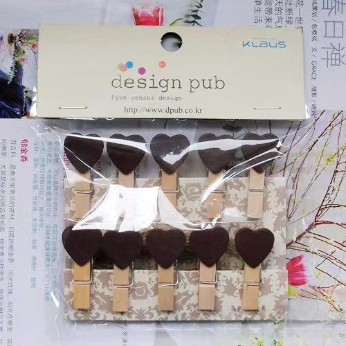 

Коллекция цветной пеньковой веревки Любовь День святого Валентина фоторамка фотостена цветочный магазин открытка маленькая деревянная прищепка 10pcs(one set) темно-коричневого