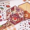 Layered Miniature Sticker Set - 3pcs Cute Dimensional Decals for DIY Scenes & Crafts