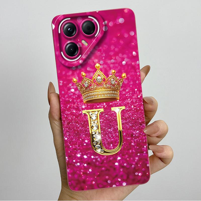 For Tecno Pova 7 Pro Ultra 5G Case Luxury Crown Letter Silicone Soft Phone Case For Tecno Pova7 Pro Ultra Shockproof Back Covers