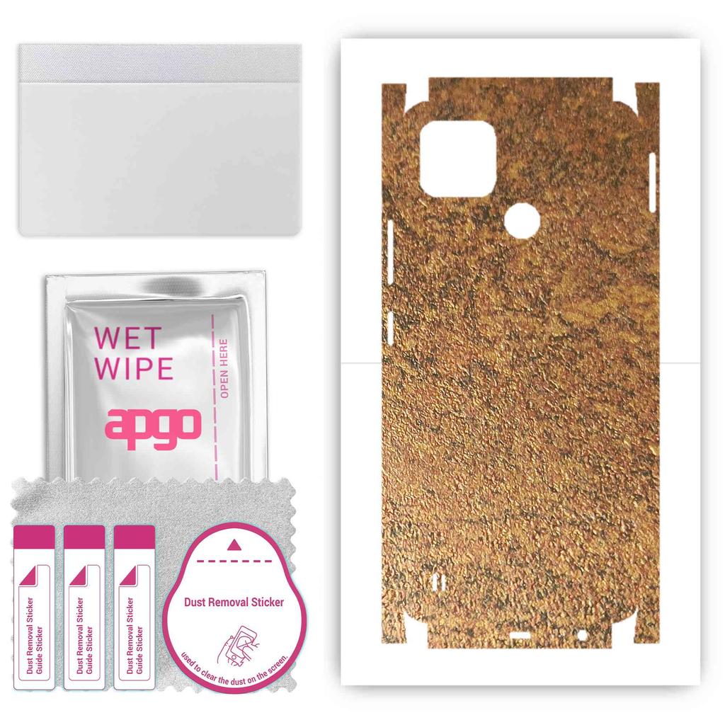 apgo Ochranná samolepka Skin na zadní stranu+boky kompatibilní s Realme C25Y, Fólie s plným pokrytím, Fólie, Vinyl - Vzor Rezavá měď