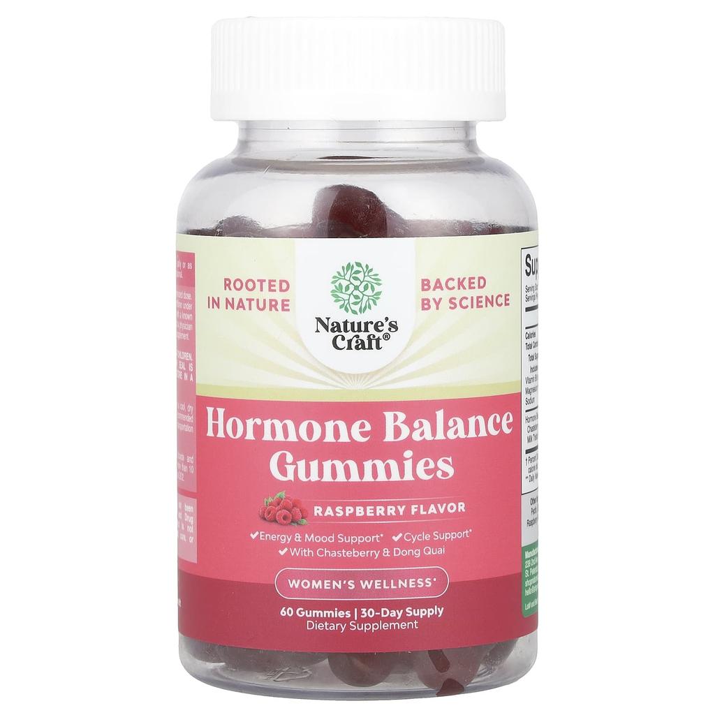 Nature's Craft Women's Health, Hormone Balance Gummies, Raspberry, 60 Gummies