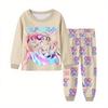 Children's Fashion Suit Skirt Round Neck Long Sleeve Top Pants