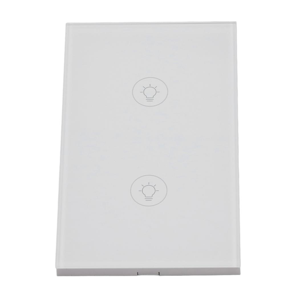 Smart Touch Wall Switch APP Control 2 Way Tempered Glass Panel Light Switch for Home Office