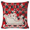 New Christmas Linen Pillow Cover Simple Sofa Pillow Home Printed Cushion Cover