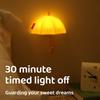 Umbrella Silicone LED Wall Lamp Rechargeable Night Light Frige Magnet Entrance Lamp for Children Bedroom Bedside Decor Lighting