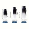 1pc, 500ml/650ml/1000ml Portable Sports Fitness Travel Water Bottle, Water Bottle, Gradient Color Plastic Drinking Bottles