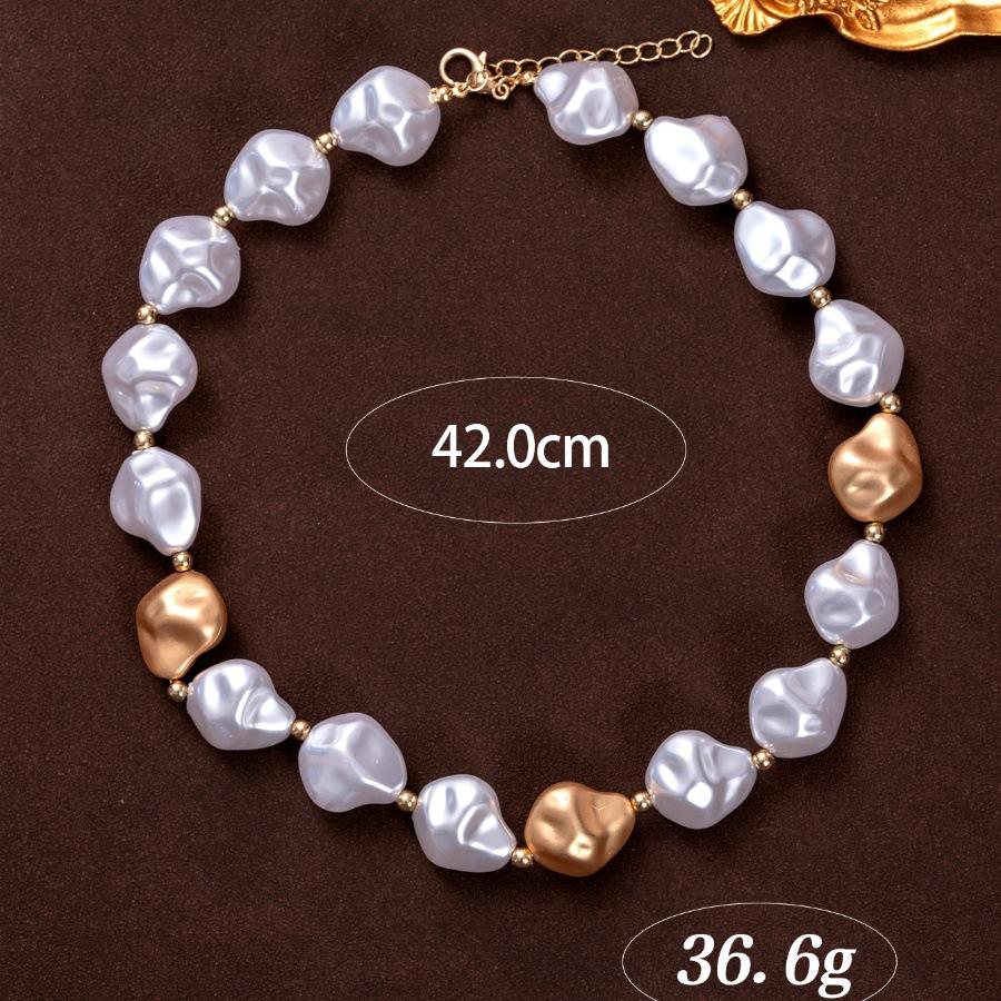 Style Irregular Baroque Pearl Necklace Trendy Personality Exaggerated Light Luxury High End Choker Clavicle Chain For Women