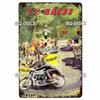 Mfoever Tin Motorcycle Metal Sign Vintage Plaque Poster Tin Sign Wall Decor For Bar Pub Club Retro TT Racing Poster Gift