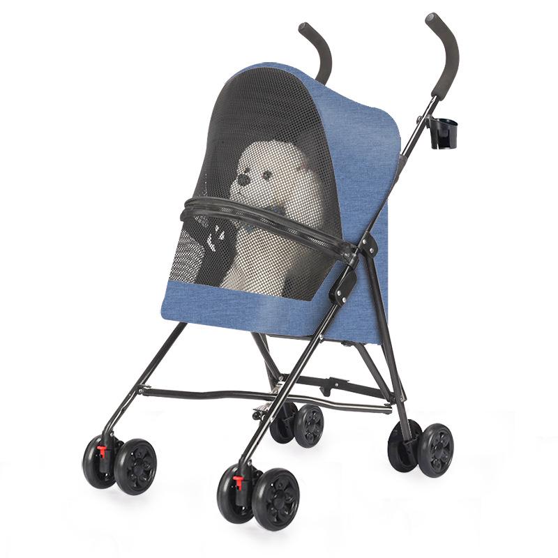 Lightweight Foldable Pet Stroller for Small Cats & Dogs - Outdoor Use