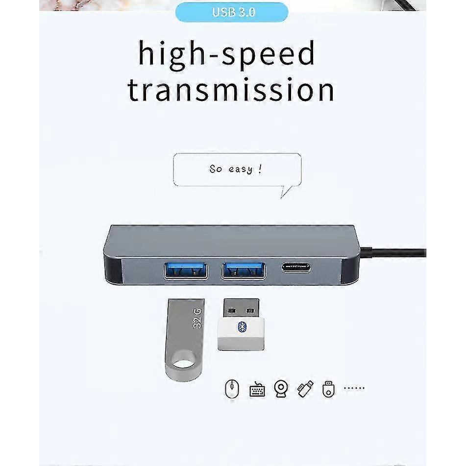 High Speed Trans 4 In 1 -funct Usb C Doc Stat Wi Yanlieso
