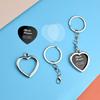 Double-Sided Heart-Shaped Photo Keychain - Couples' Keepsake Gift