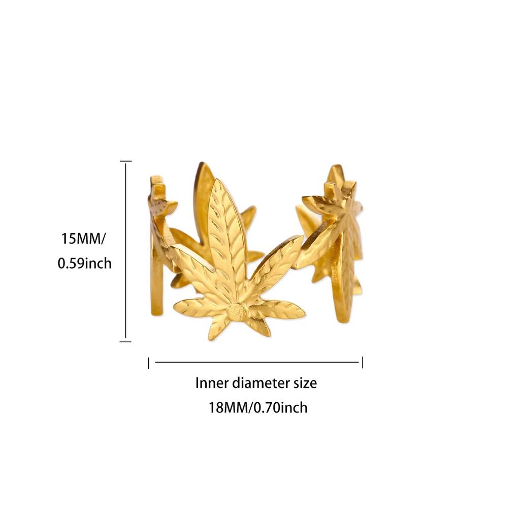 Titanium Steel Jewelry Starfish Shell Ring Women's Stainless Steel Wide-faced Jewelry Simple High-end Ring