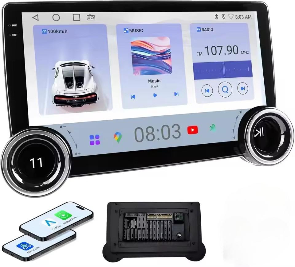 

Автомагнітола Haudio Double Din - Бездротовий CarPlay/Android Auto, 10,1-дюймовий Автомагнітофон з BT 4.1/2+64GB/Камера заднього виду/GPS/FM/AM Радіо 2+32 чорний