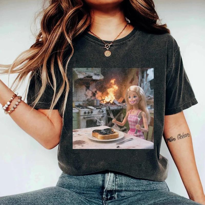 Fun and Unique Doll Tshirt Trendy Tshirt Summer New Y2K Unisex Casual Tshirt S