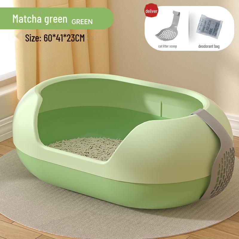 Giant Upgraded Semi-Enclosed Extra-Large Cat Litter Box Capsule