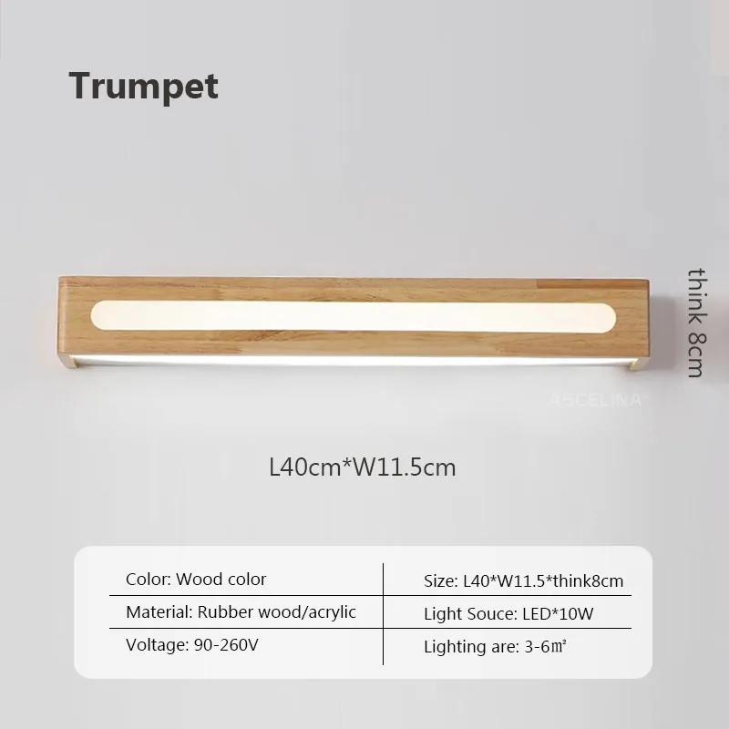 

Светодиодный настенный светильник Nordic, простой деревянный декор для ванной комнаты, зеркальный светильник, настенные светильники у кровати, современный декор для дома, внутреннее освещение, бра Natural White