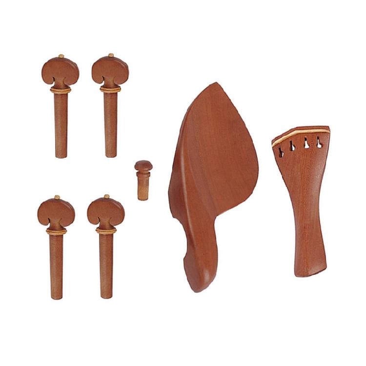 7Pcs Violin Knobs Violino Tailpiece and Pegs Hand Carving Wood Violin Parts