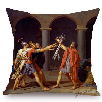 Neoclassicism Home Decorative Napoleon Oil Painting Sofa Throw Pillow Case Rome Spartacus Jacques Luis David Art Cushion Cover
