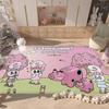 E-Esther Bunny Cartoon Entrance Door Mat Nordic Style Home Doormat Bathroom-Toilet Mats Bedroom Hotel Decor Mat