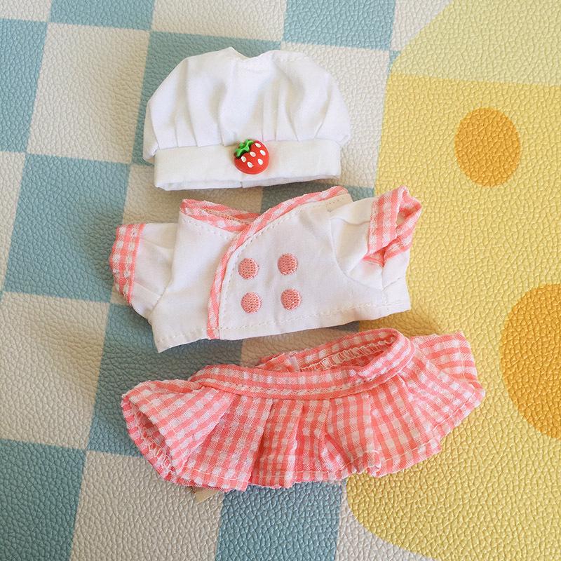 בגדי בובת קטיפה ויניל חמודה 17 ס"מ קופסה עיוורת - תליון LaBuBu שמלת אביזרים