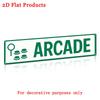 2D Flat - A Must-Have for Home Decor. 2D Flat-Printed Vintage Iron Sign, "Amusement Park Sign", 10.16X40.64 Cm, Suitable for Homes, Garages, Party Dec