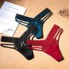 French Hollowed-Out Ice Silk Thong - Women's Fashion Low-Rise See-Through Strap Underwear