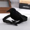 Halloween Simulation Black Crow With Shoulder Elastic Band Crow Ornaments Cosplay Costume Props Holiday Party Decoration