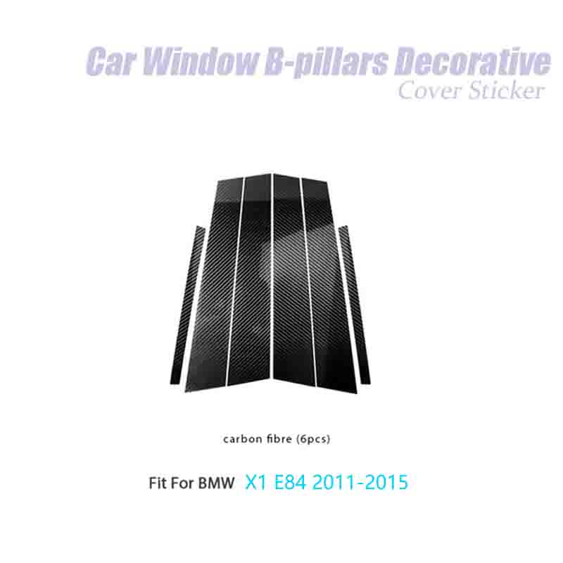 Carbon Fiber Car Window B-pillars Decorative Sticker For BMW X1 X3 X5 X6 Series 1 3 5 E90 F34 F07 Car Styling Trim