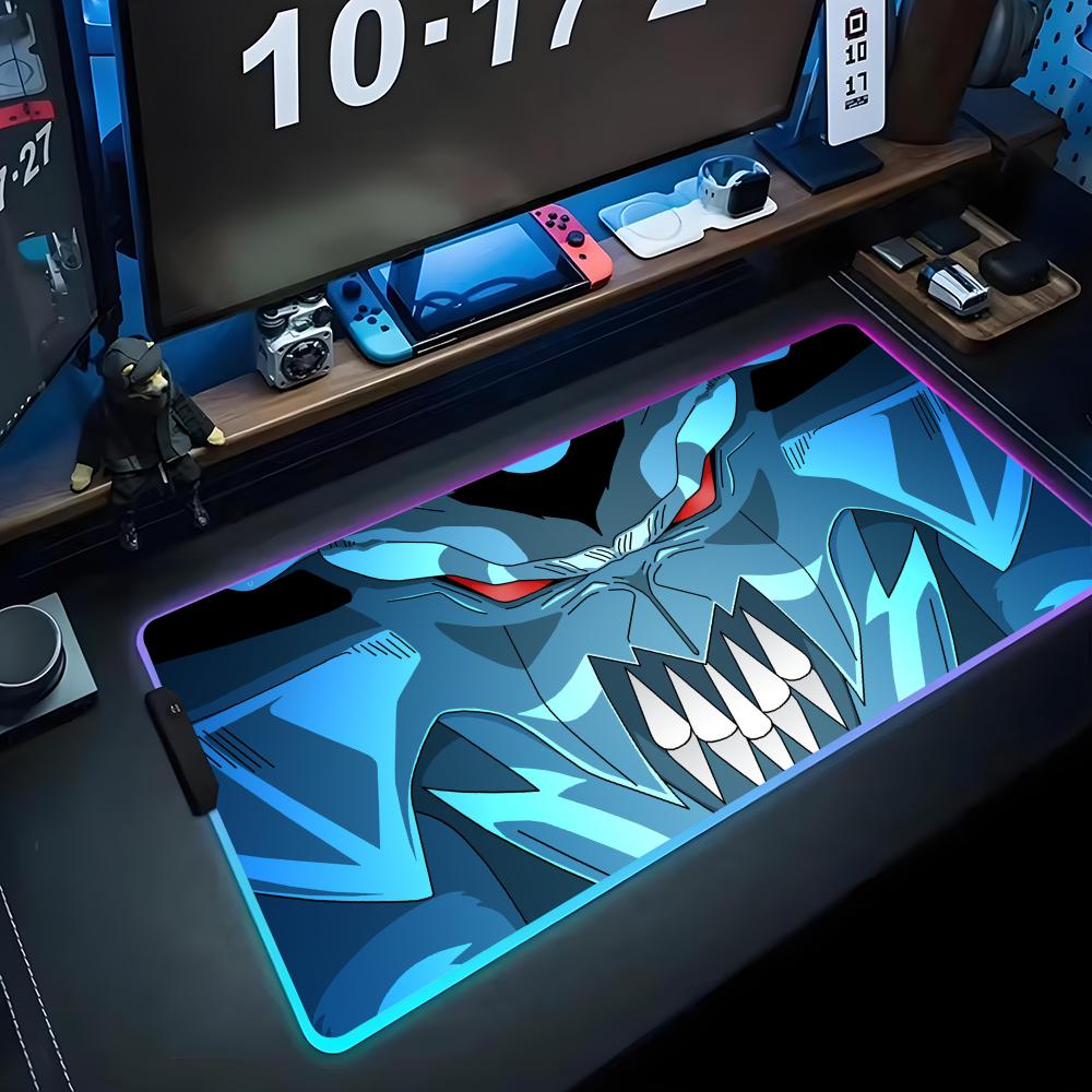 

the god of obelisk Mouse Pad RGB Gaming Mousepad Big LED Pad PC Desk Mat Luminous Mouse Pad Large Keyboard Mats Table Rug With RGB600x300x3mm
