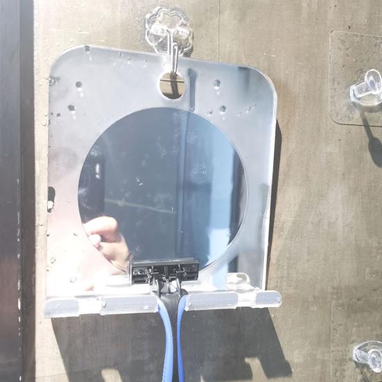 1 Set Shower Mirror with Suction Cup Wall Mounted Acrylic Anti-Fog Shaving Makeup Mirror for Bathroom