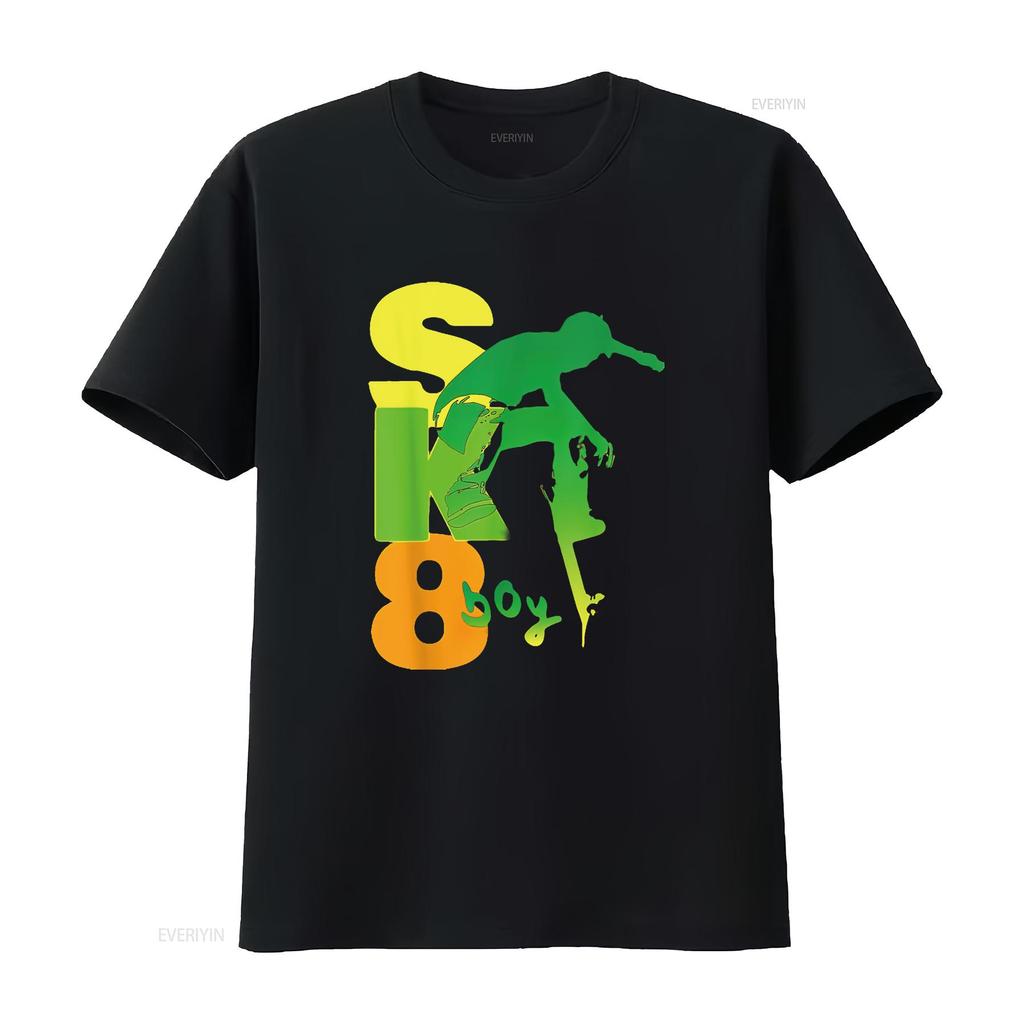 Sk8Boy Skateboard T Shirt Boys vintage Washed Soft Comfortable Versatile fashion Top For Everyday Wear Breathable Casual