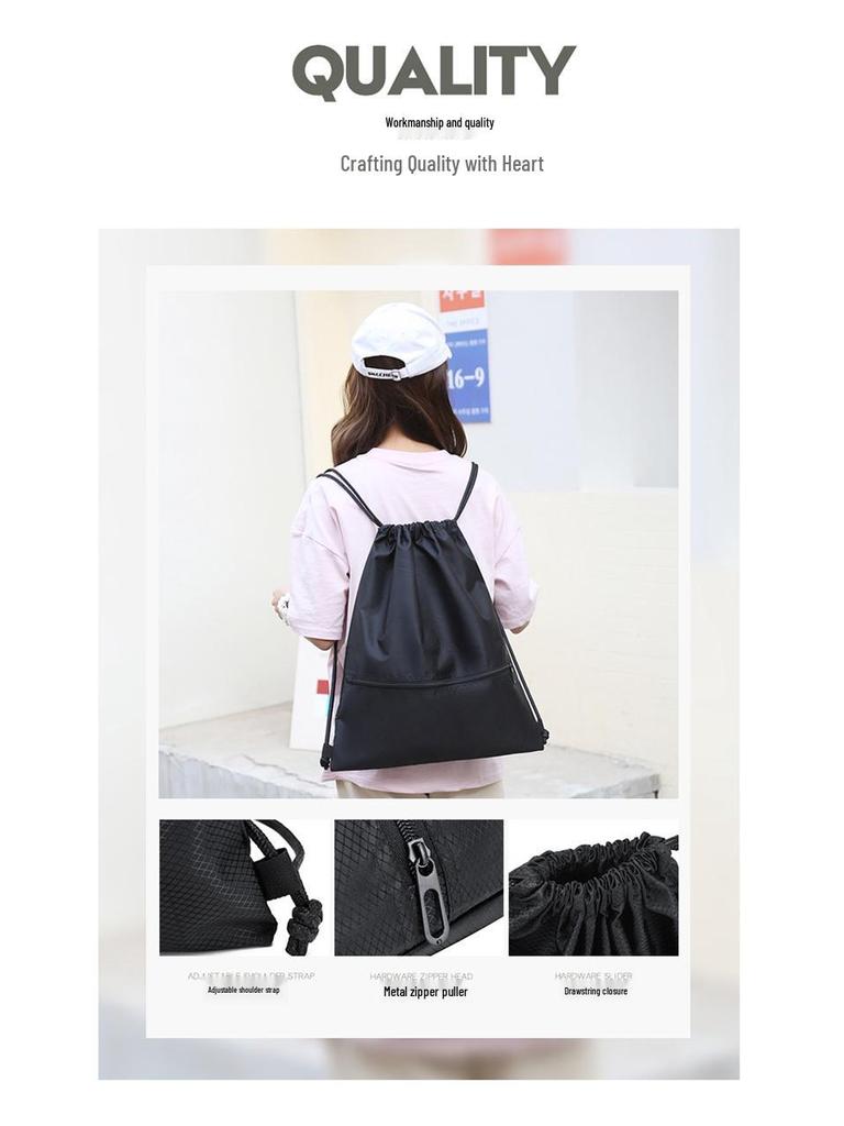 Sports Drawstring Backpack: Large Capacity for Basketball & Football, Unisex, Lightweight & Simple Design